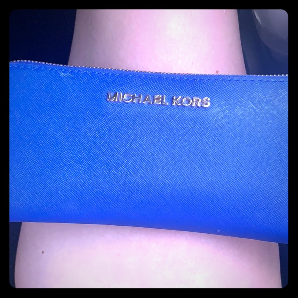 Michael Kora blue continental wallet